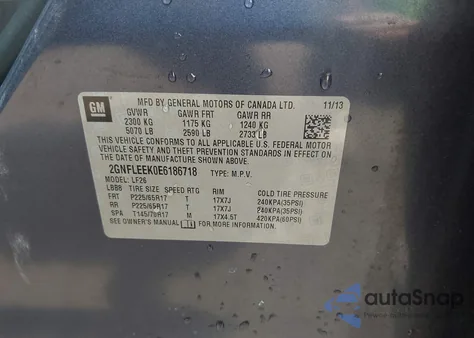 2014 Chevrolet Equinox Ls from USA, damaged, VIN 2GNFLEEK0E6186718